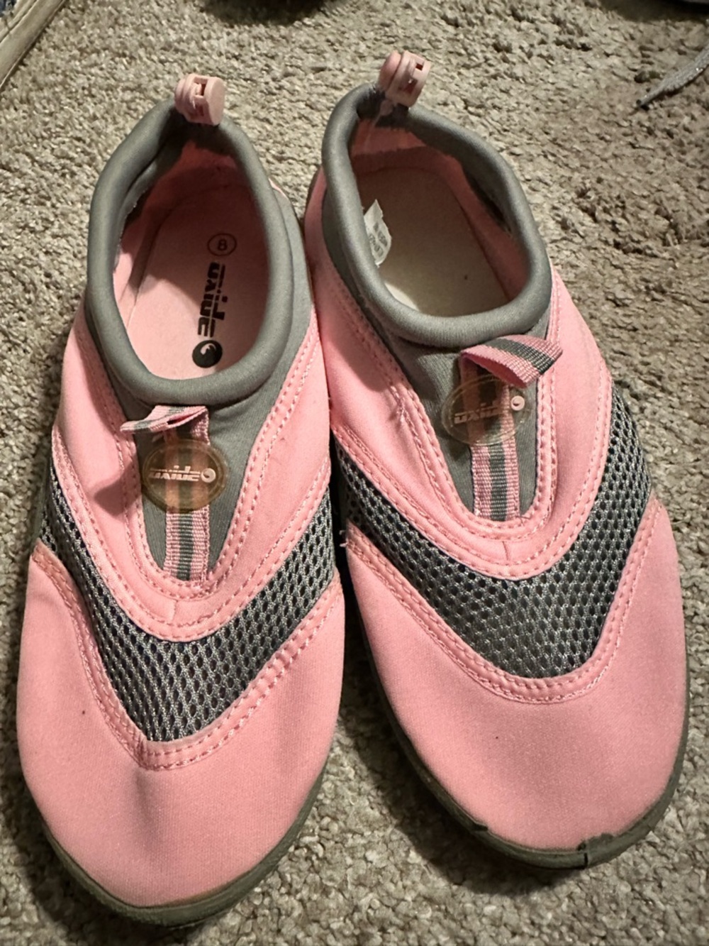 Oxide Pink and Gray Water Shoes Size 8